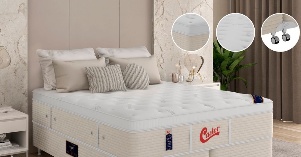 Colchão Castor linha Gold Star em ambiente